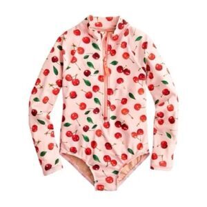 Crewcuts Pink and Red Bodysuit with Playful Strawberry Print
